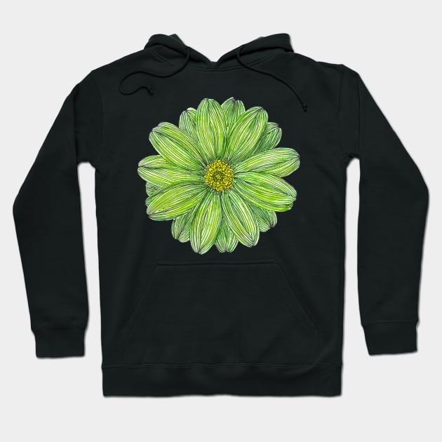 Lime Green Flower Hoodie by Kyko619